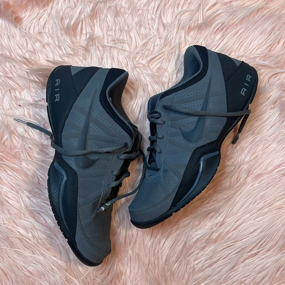 Nike Air Men's Ring Leader Low Trainer Shoes Sneakers Gray & Black‎ Size 7.5